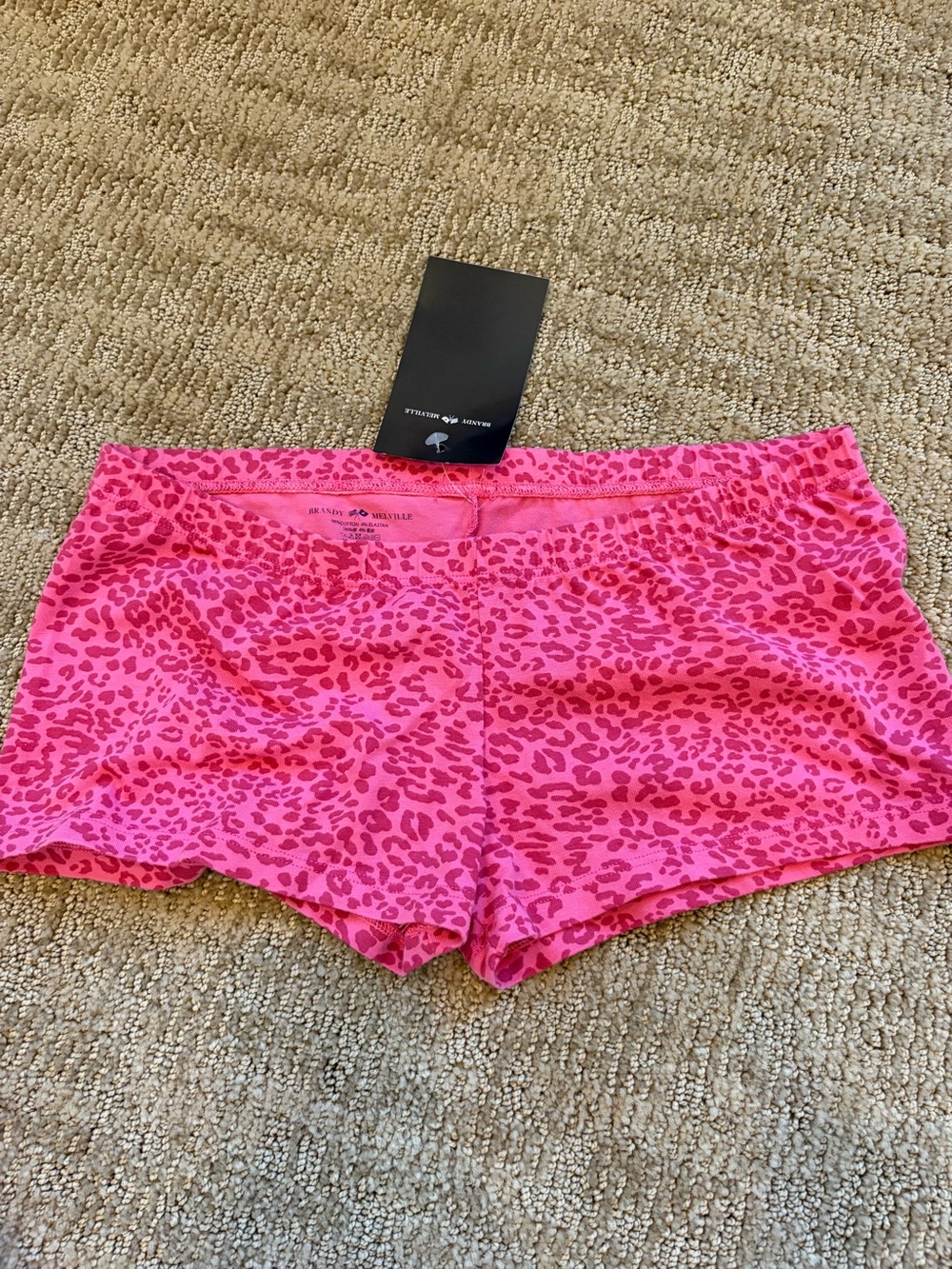 NWT Brandy Melville Pink Cheetah Sleeping Shorts